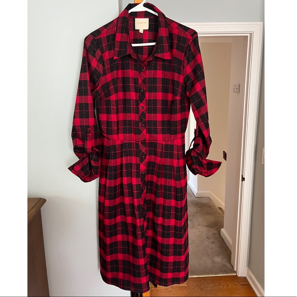 Red plaid ModCloth dress